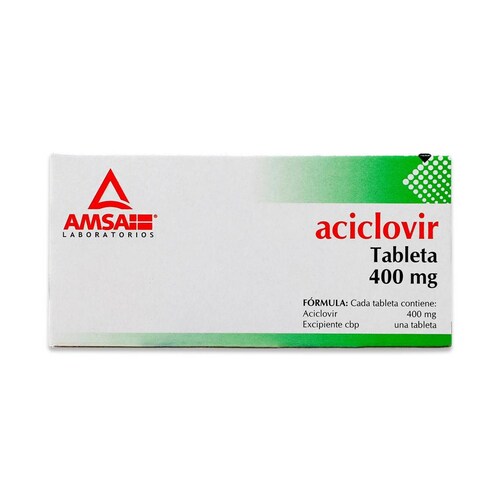 Aciclovir Amsa Caja Con 35 Tabletas 400 Mg 