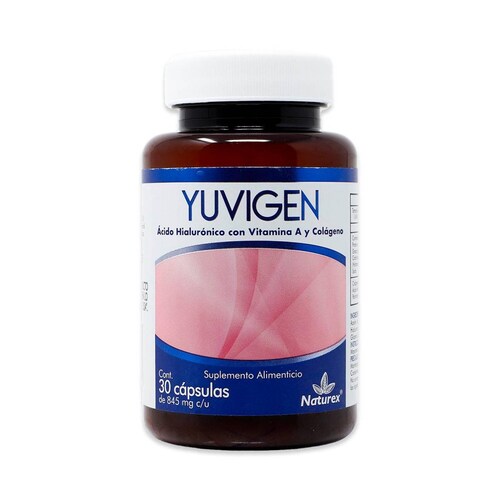 Yuvigen Naturex Acido Hialuronico Con Vitamina A Y Colageno Frasco Con 30 Cápsulas De 845 Mg C/U 