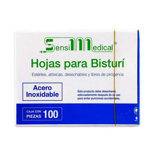 Hojas P/Bisturi Acero Inoxidable N15 Cont 100 Pzas 