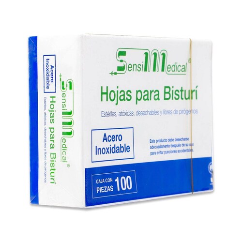 Hojas P/Bisturi Acero Inoxidable N15 Cont 100 Pzas 