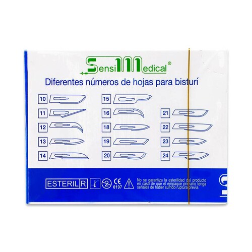 Hojas P/Bisturi Acero Inoxidable N15 Cont 100 Pzas 