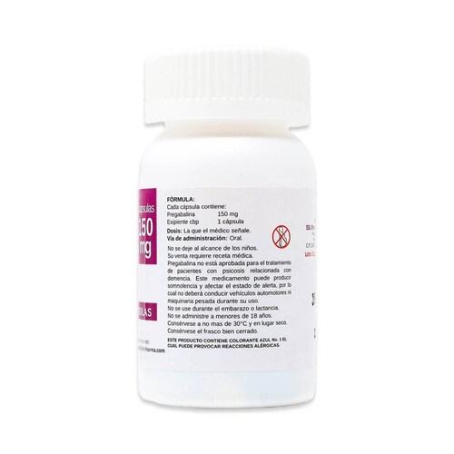 GABADIOL PREGABALINA, 28 CAPSULAS 150 MG, SBL 