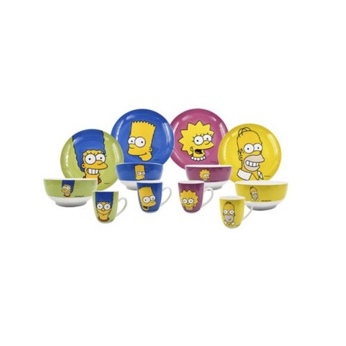 Vajilla De Los Simpsons De Porcelana 12 Piezas