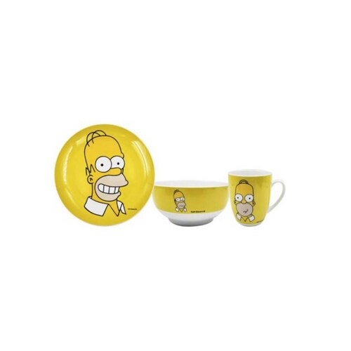 Vajilla De Los Simpsons De Porcelana 12 Piezas