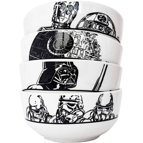 Vajilla Star Wars Porcelana Familiar 12 Piezas.