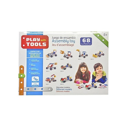 STEM Construcción Play With Tools Auto De Carreras 68 pz 