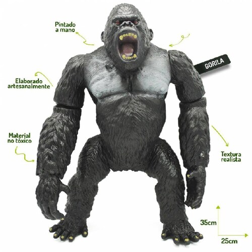 Gorila Gigante King Kong, Pintado A Mano. Figura Dinosaurio 