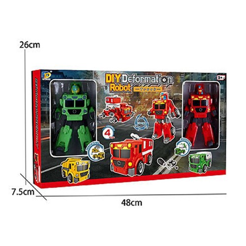 Carros Transformers 2 en 1 DIY Robot y Vehiculo 2 Piezas 