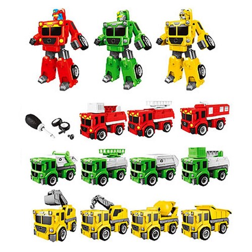 Carros Transformers 2 en 1 DIY Robot y Vehiculo 2 Piezas 