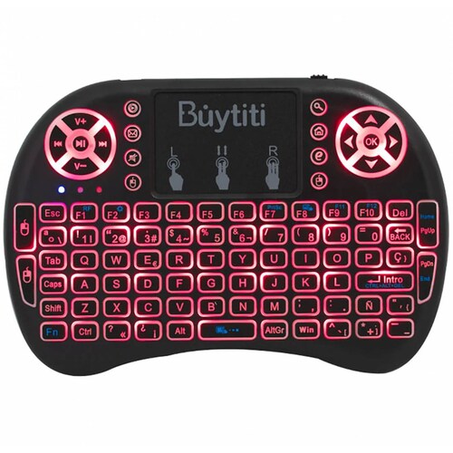 Mini Teclado, Buytiti WB-8020, Bluetooth, Touchpad, LED