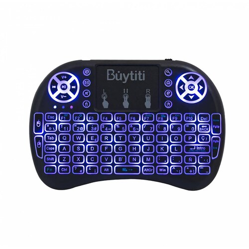 Mini Teclado, Buytiti WB-8020, Bluetooth, Touchpad, LED