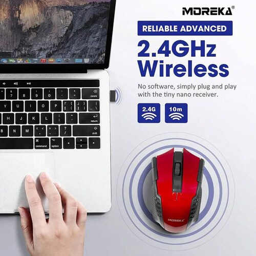 Mouse, Moreka MW-05, Inalámbrico, USB