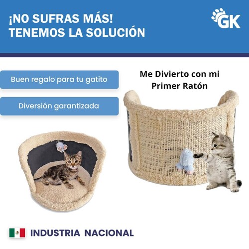 Golden King | Cama para Gato con Rascador 20 cm de Alto | Juguetes para Gato. 