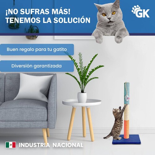 Golden King | Poste Rascador para Gatos 1 Metro de Alto Juguetes para Gatos. 