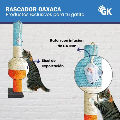 Golden King | Poste Rascador para Gatos 1 Metro de Alto Juguetes para Gatos. 
