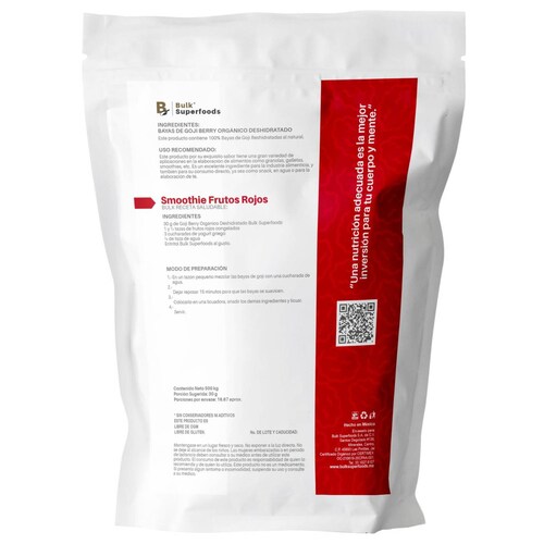 Goji Berries | 500g | Goji Berry 100% Orgánico y Natural |Bayas de Goji Orgánicas | Fruta Deshidrata 