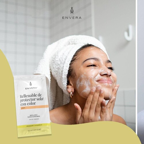 Protector Solar Facial + Rellenable Envera FSP 50+ 100ml Light