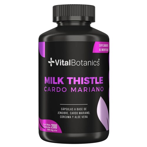 Milk Thistle | Cardo Mariano C 200 Capsulas | Vitalbotanics 