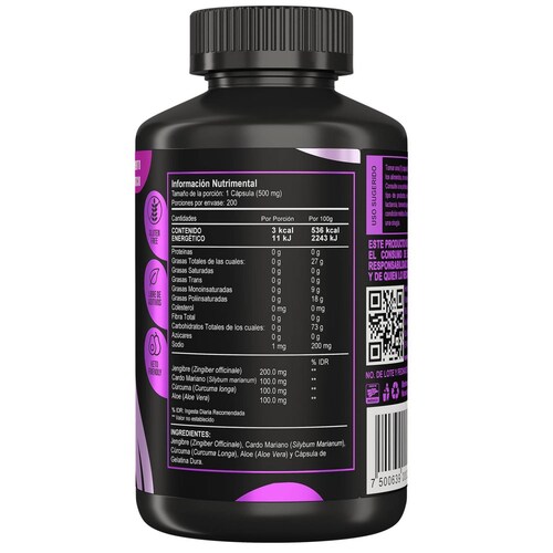 Milk Thistle | Cardo Mariano C 200 Capsulas | Vitalbotanics 