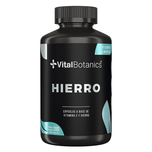 Hierro + Vitamina C | 200 Capsulas | Vitalbotanics 