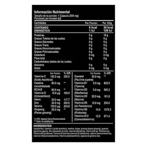 Men Multivitamin 60 capsulas para Hombre con Vitaminas y Minerales. 