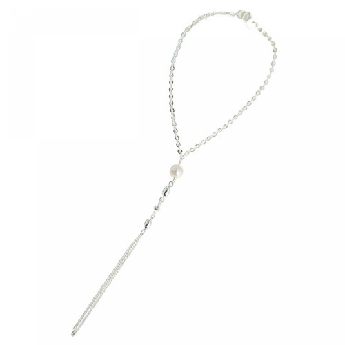 Pulsera Anillo Con Perla Marca Ketzalia De Plata Ley .925