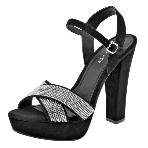 ZAPATO CASUAL de Jean pet Para Mujer en Negro 02065 T4