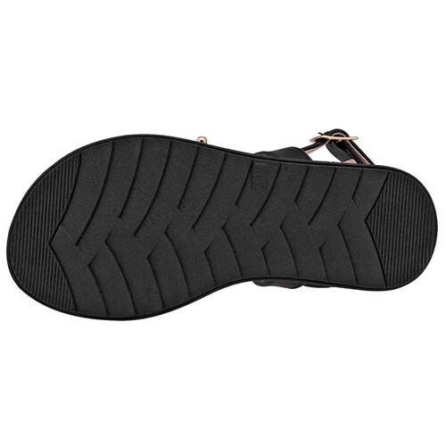 SANDALIA CON FLORES de Dmonas Para Mujer en Negro 1053 T6