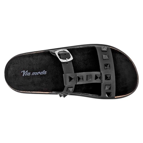SANDALIA DE PISO de Via moda Para Mujer en Negro AMAZONAS T6