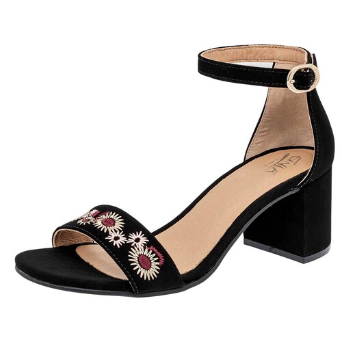 ZAPATILLA CON PULSERA de Etnia Para Mujer en Negro 619 T6