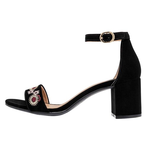 ZAPATILLA CON PULSERA de Etnia Para Mujer en Negro 619 T6