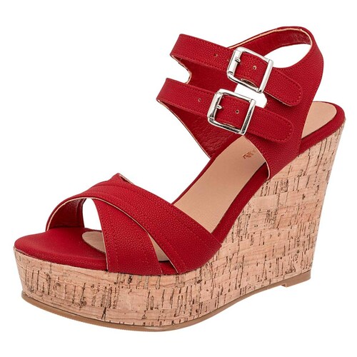 PLATAFORMA DE TIRILLAS de Dcristian Para Mujer en Rojo 1109 T6
