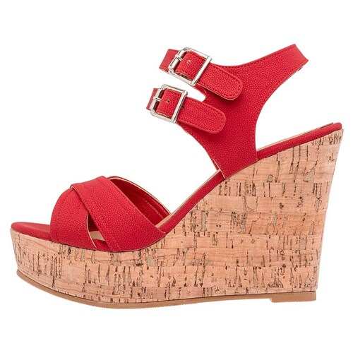 PLATAFORMA DE TIRILLAS de Dcristian Para Mujer en Rojo 1109 T6