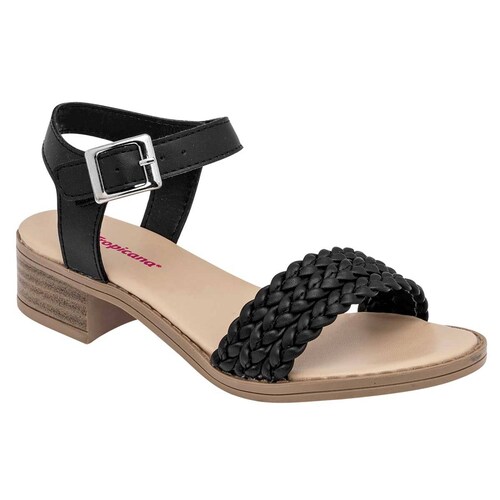 SANDALIA CON TIRILLAS de Tropicana Para Niña en Negro 34032 T6
