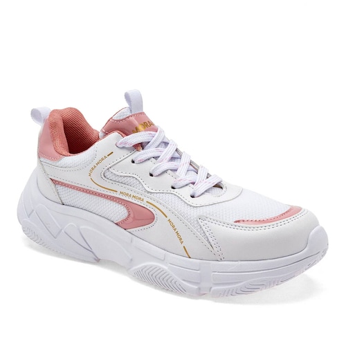 TENIS ESCOLAR CHUNKY de Moramora Para Mujer Blanco 1071201 T7