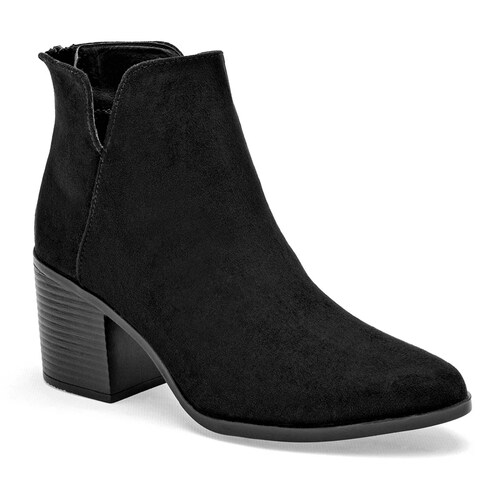BOTA DE PUNTA TACON CUADRADO de Been class Para Mujer Negro 17343 T7