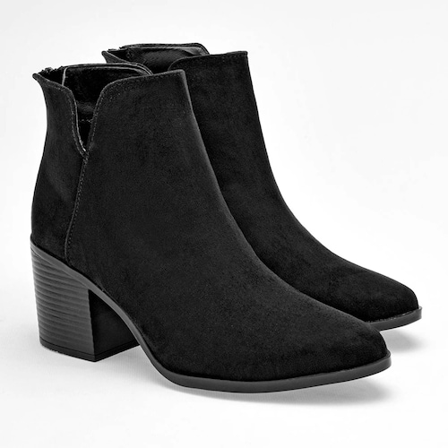 BOTA DE PUNTA TACON CUADRADO de Been class Para Mujer Negro 17343 T7