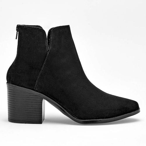 BOTA DE PUNTA TACON CUADRADO de Been class Para Mujer Negro 17343 T7