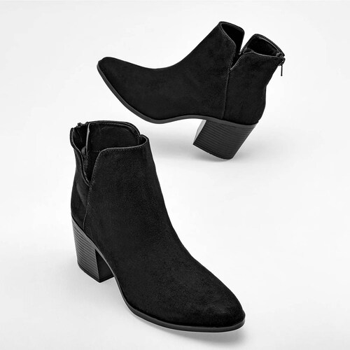 BOTA DE PUNTA TACON CUADRADO de Been class Para Mujer Negro 17343 T7