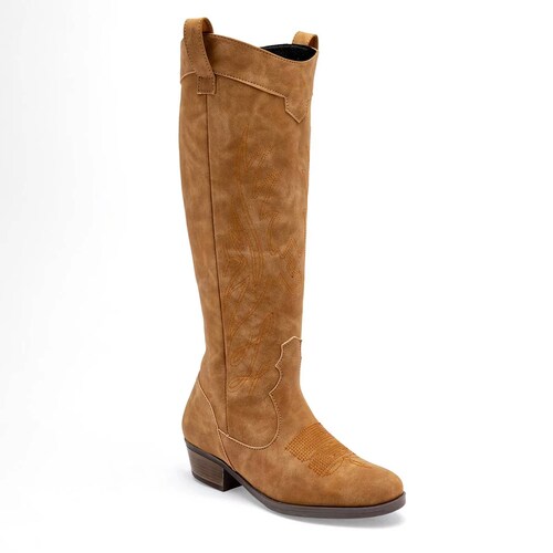 BOTA VAQUERA LARGA de Catalina Para Mujer CAMEL 9050 T7