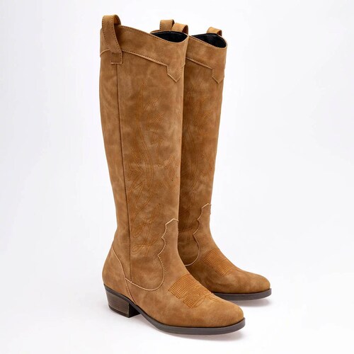 BOTA VAQUERA LARGA de Catalina Para Mujer CAMEL 9050 T7