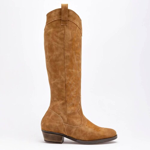 BOTA VAQUERA LARGA de Catalina Para Mujer CAMEL 9050 T7
