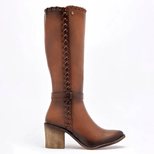 BOTA VAQUERA LARGA de Moramora Para Mujer Cafe 1103082 T7.