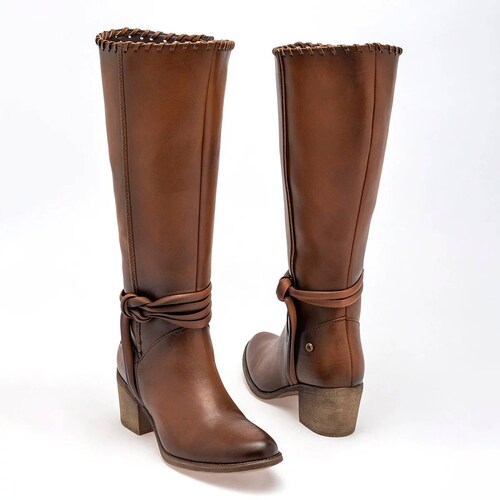 BOTA VAQUERA LARGA de Moramora Para Mujer Cafe 110886 T7