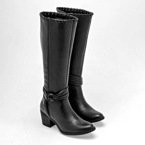 BOTA VAQUERA LARGA de Moramora Para Mujer Negro 110886 T7