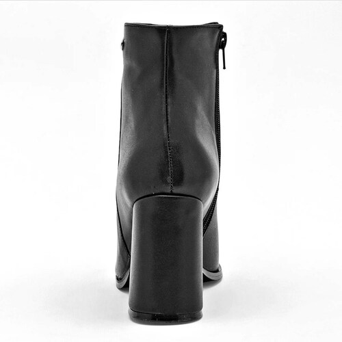BOTIN DE PUNTA CON TACON CUADRADO de Moramora Para Mujer Negro 19501 T7