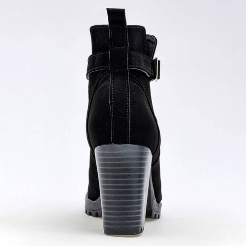 BOTA GAMUZA CON HEBILLA  de Moramora Para Mujer Negro 2011042 T7