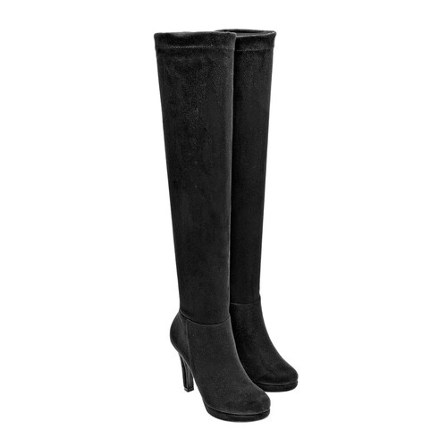 BOTA LARGA CON PLATAFORMA de Pietro alessandro Para Mujer Negro 1343 T7