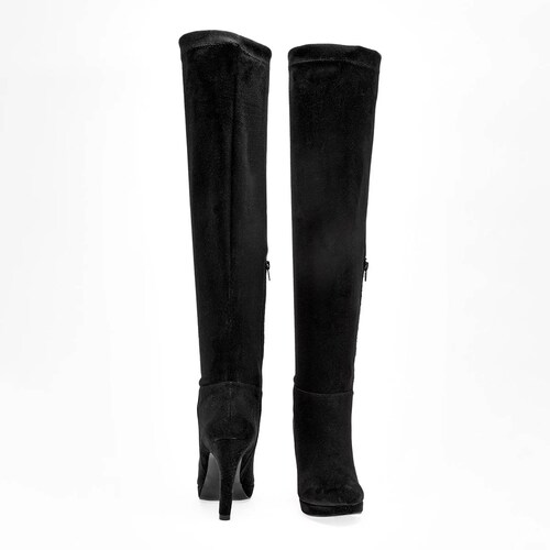 BOTA LARGA CON PLATAFORMA de Pietro alessandro Para Mujer Negro 1343 T7