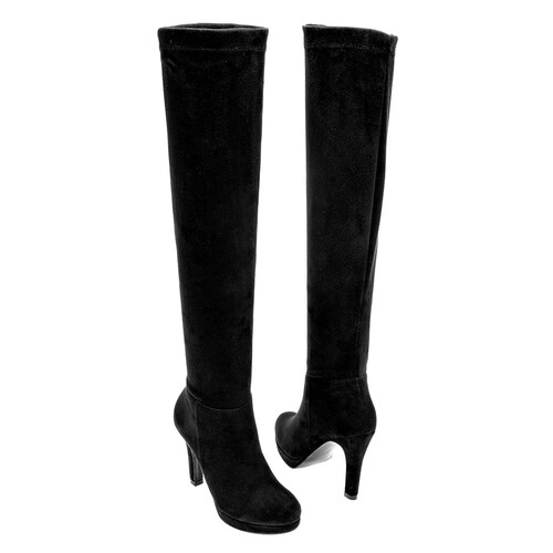 BOTA LARGA CON PLATAFORMA de Pietro alessandro Para Mujer Negro 1343 T7